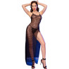 Chilirose - Cr 4707 Babydoll Longue Et String Noir M
